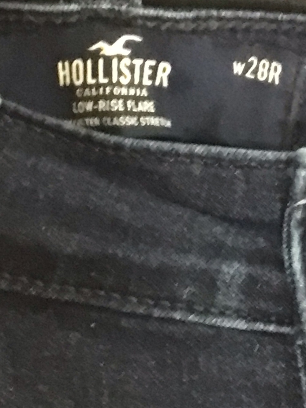 Hollister Black Low-Rise Flare Jeans classic stretch